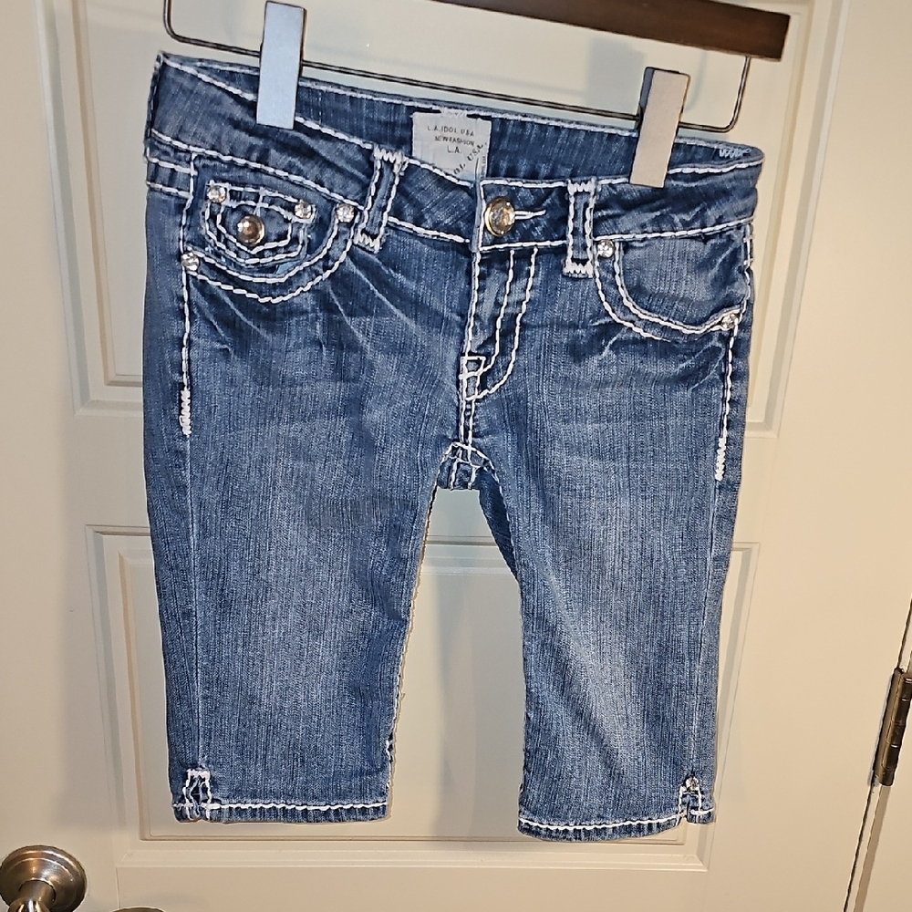 L.A. Idol-Women's Studded Blue Jean Shorts SIZE 3